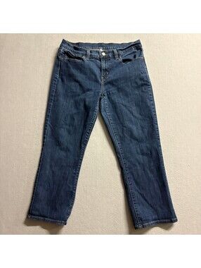 Levis 515 Bootcut Jeans Womens 28 Blue Denim Medium Wash Mid Rise Crop Stretch